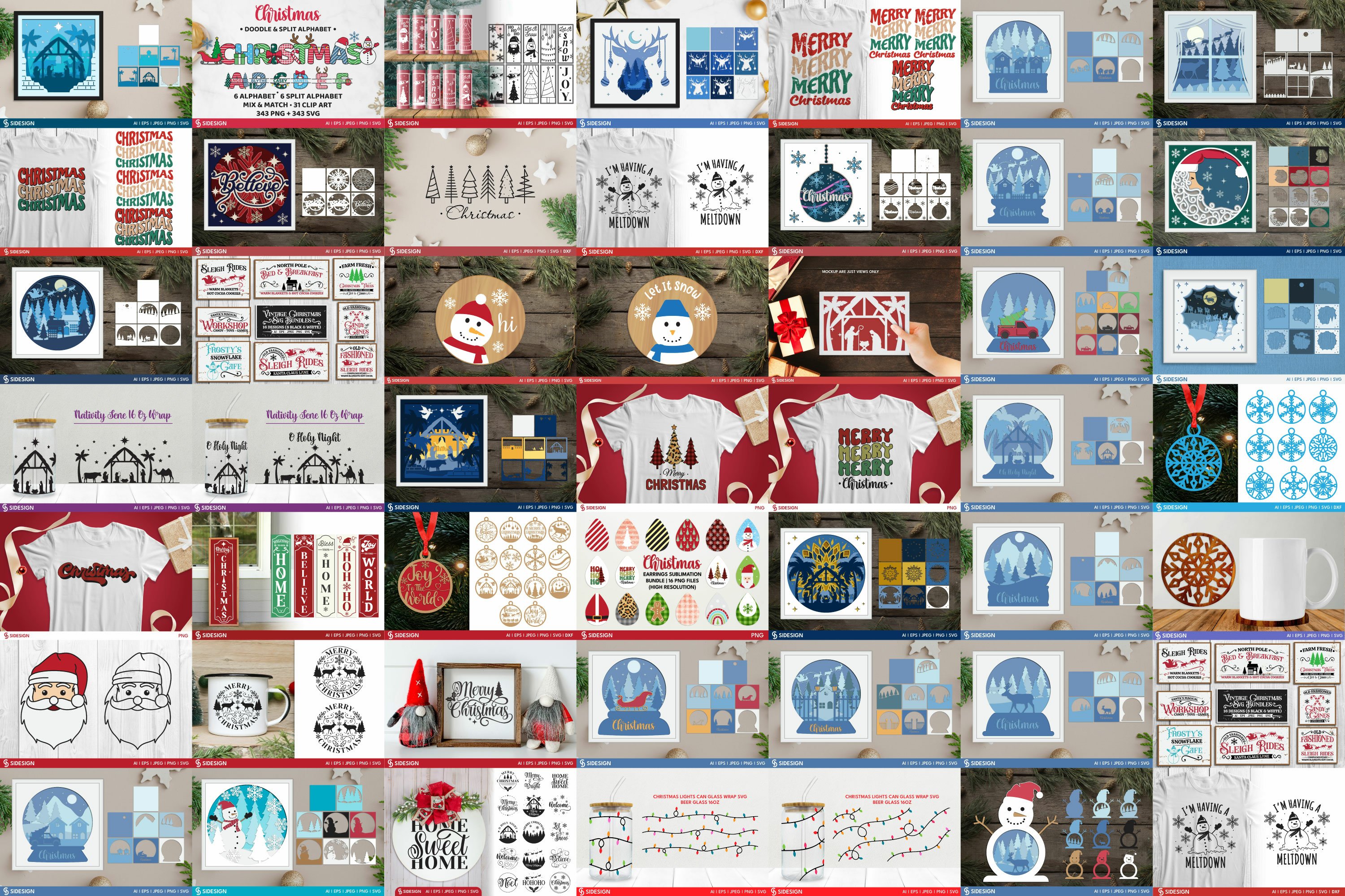 Christmas Big Bundle SVG | Christmas SVG | Sublimation 2