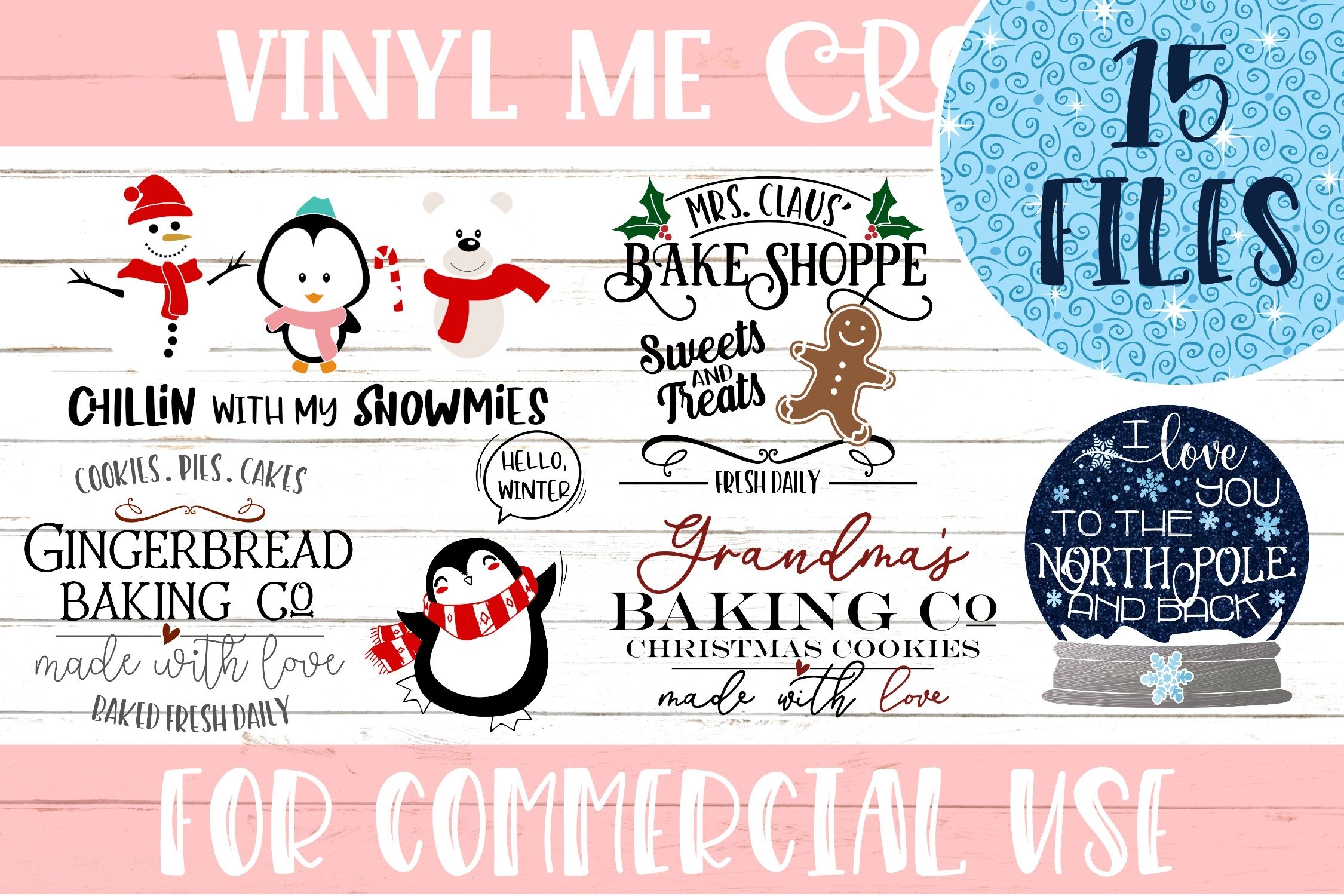 Fun   Cute Winter Bundles SVG DXF PNG