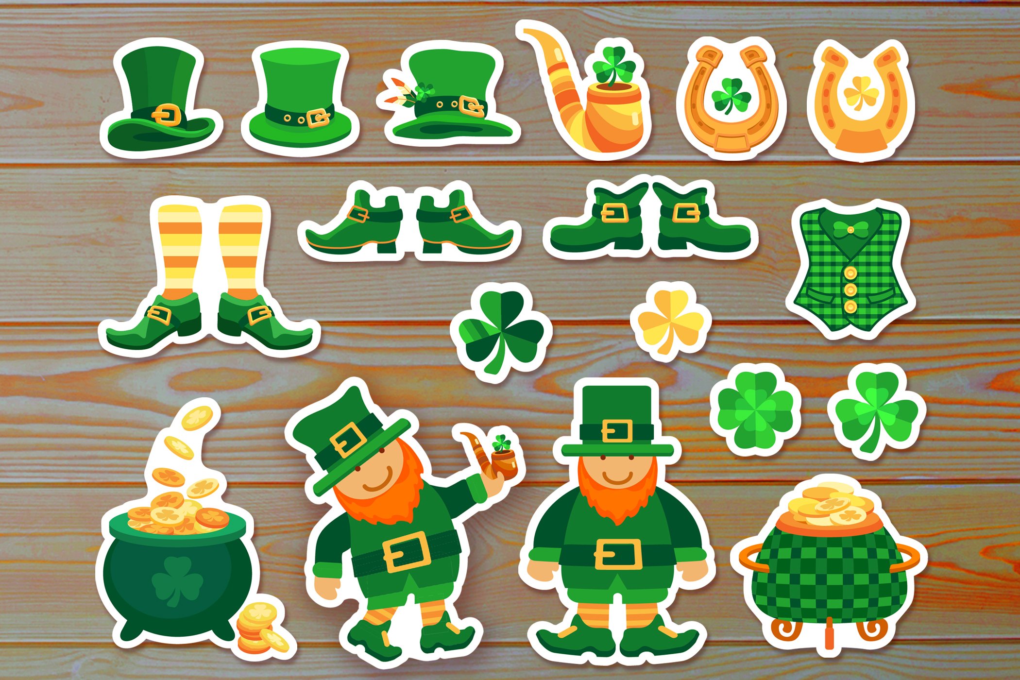 Funny Digital Stickers Bundle for Saint Patricks Day. 3