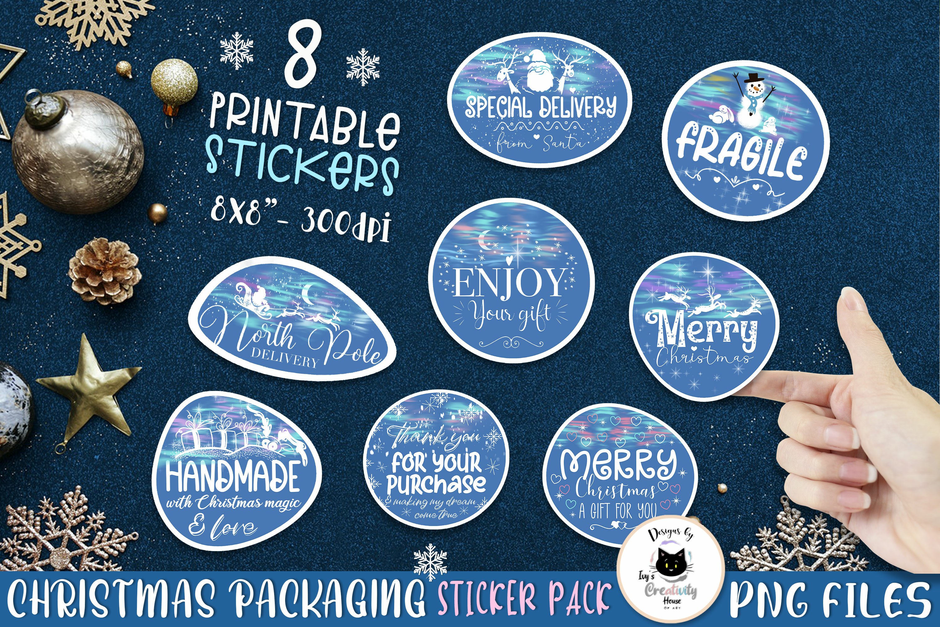 Christmas Sticker Bundle | Christmas Packaging Stickers