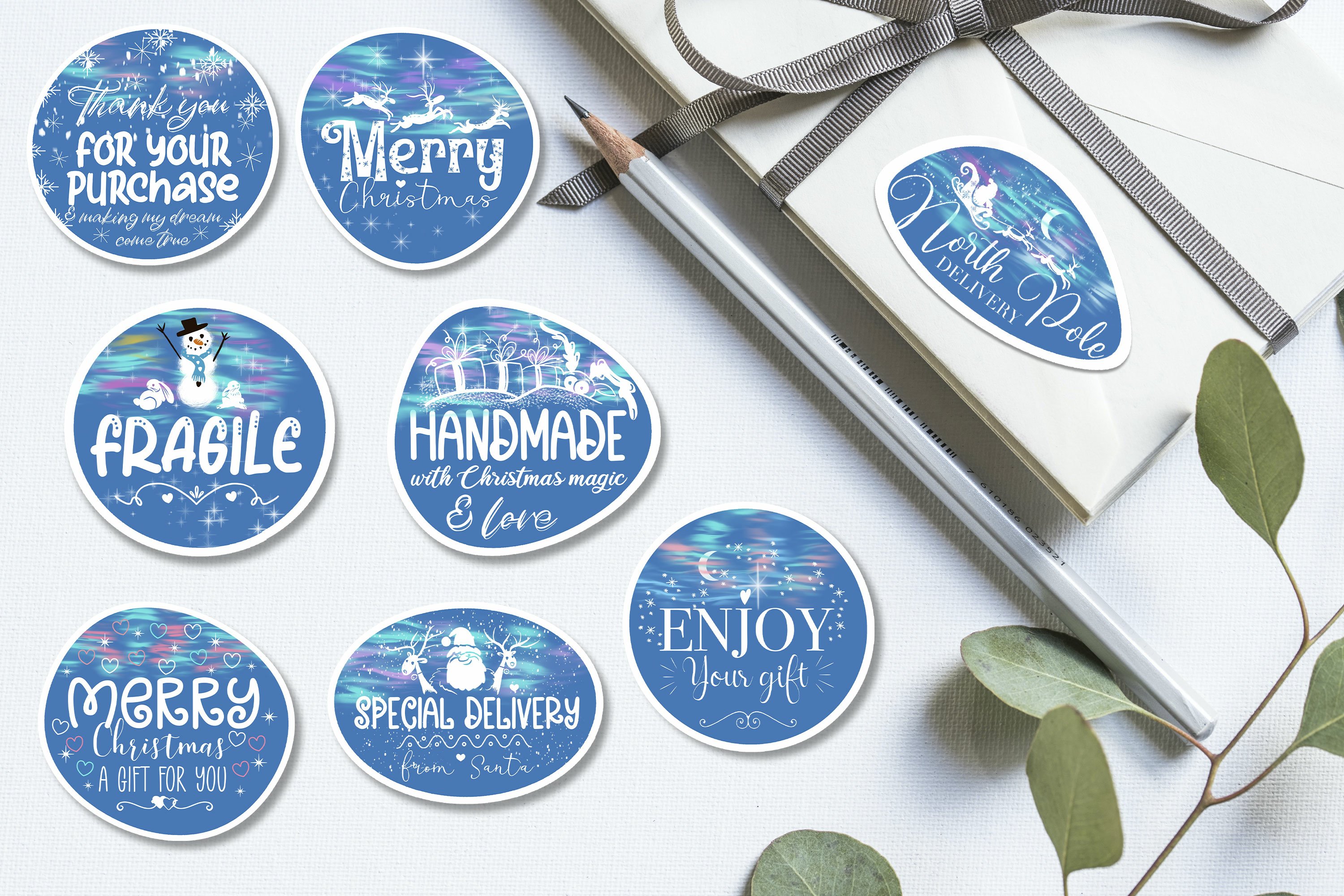 Christmas Sticker Bundle | Christmas Packaging Stickers 2