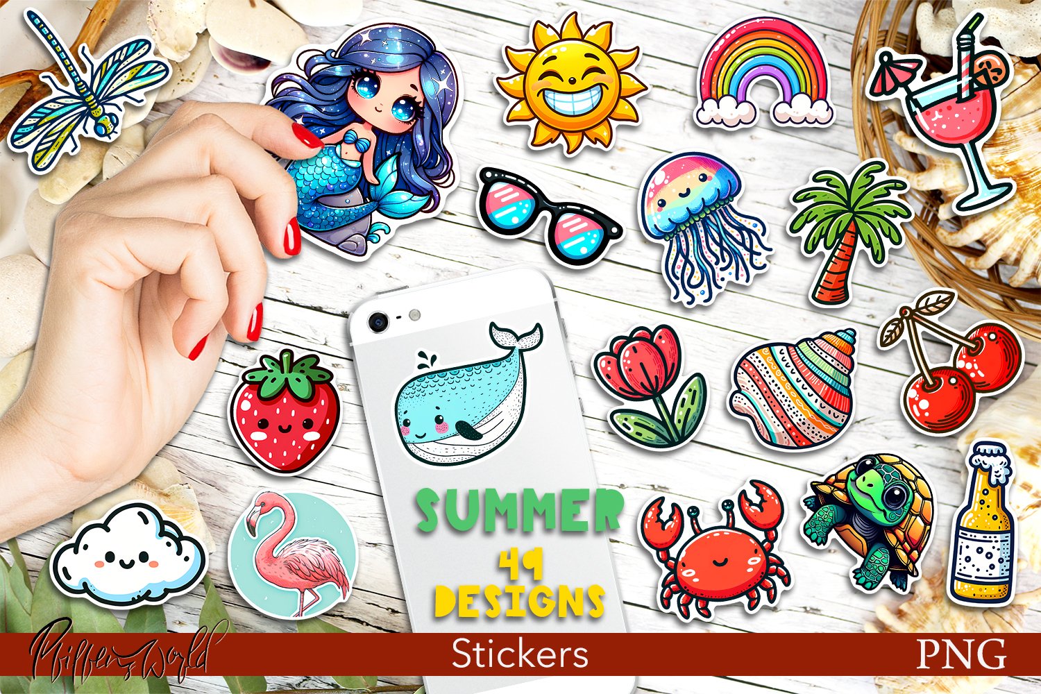 Summer Stickers Bundle | Beach Vibe | Summertime