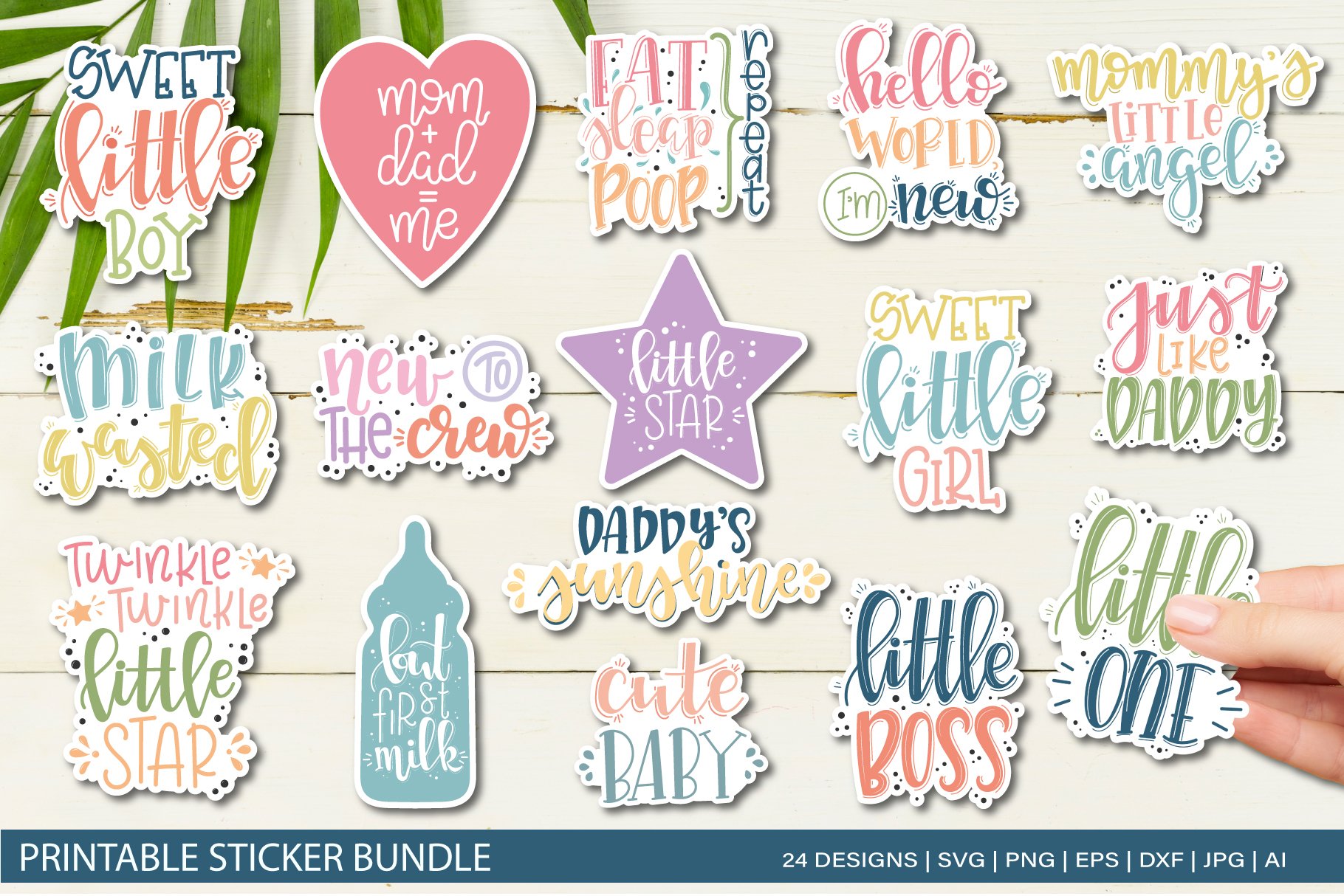 Printable Baby bundle svg / Printable Stickers for Cricut