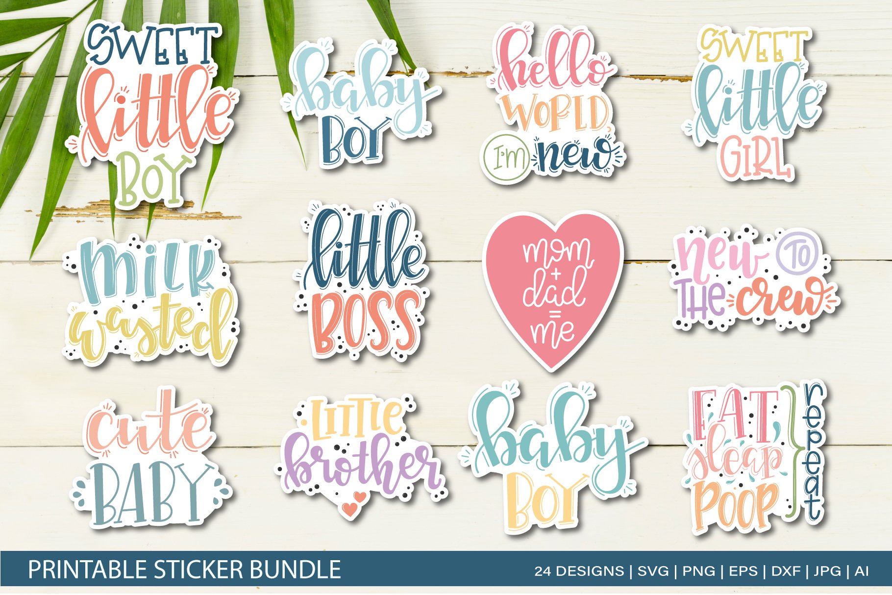 Printable Baby bundle svg / Printable Stickers for Cricut 3
