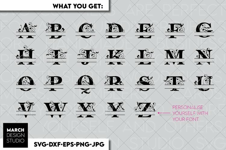 Family Monogram SVG | Split Letter SVG | Split Monogram SVG 3