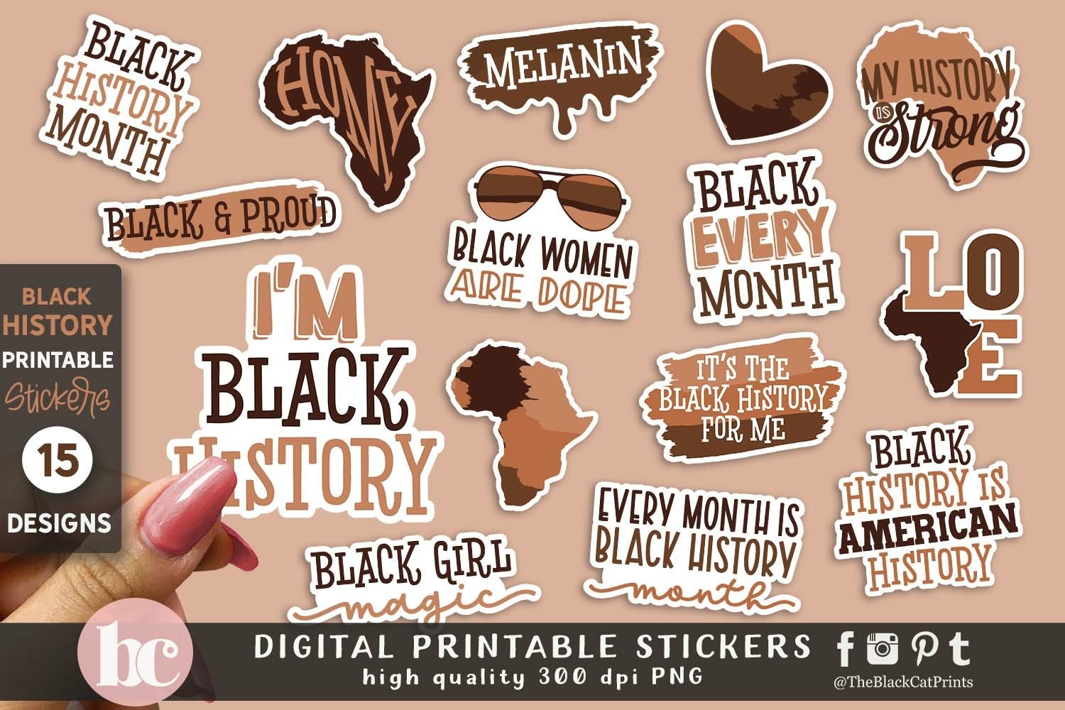Black History Month Stickers | Black History Stickers PNG