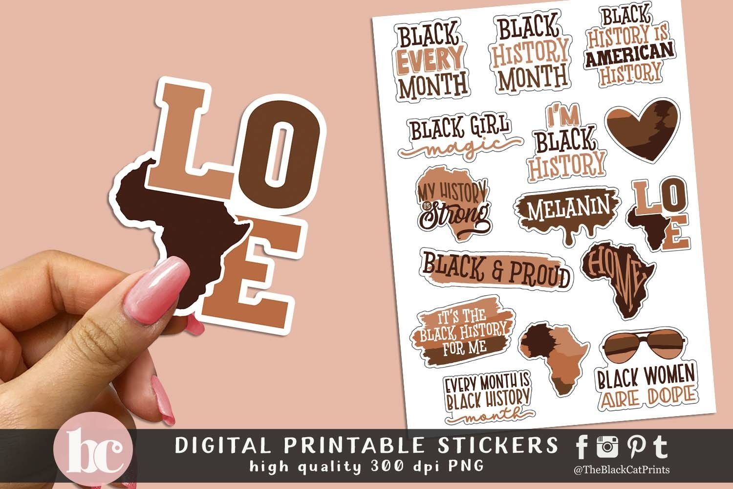 Black History Month Stickers | Black History Stickers PNG 2
