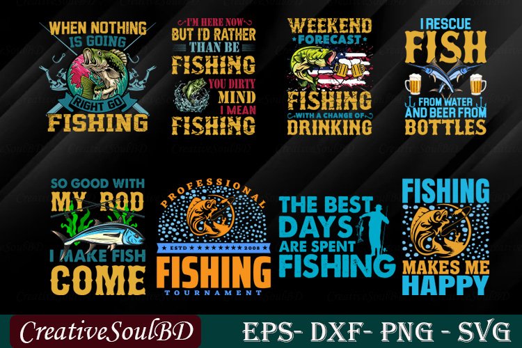 Fishing SVG Bundle Cut File, Fisherman Svg, fish hook Svg,