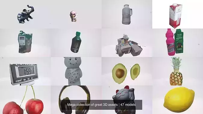 Mega collection of great 3D assets 3D Model Pack 3