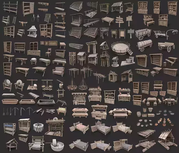Ultimate Medieval Environment Props Collection  14 Themed Packs
