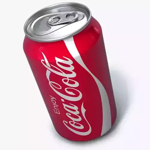 Realistic Coca cola can 3D model