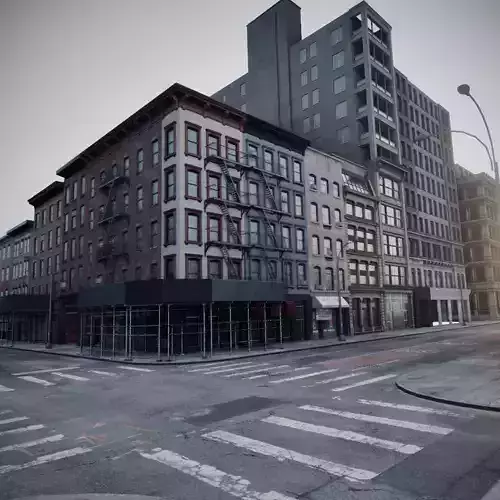 Manhattan Modular City Block 358 Broadway Street Low-poly 3D model