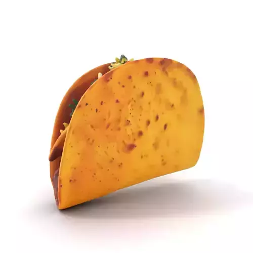 Taco with Beef and Cilantro Model Pack Low-poly 3D model