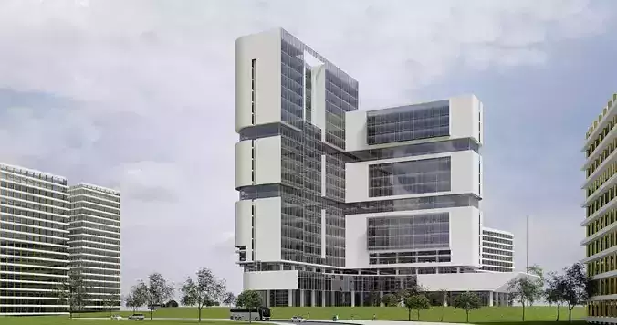 Hospital Building CM02 - Revit Project  3D model